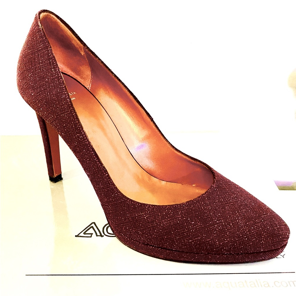 Aquatalia Vero Cuoio Maroon Pumps